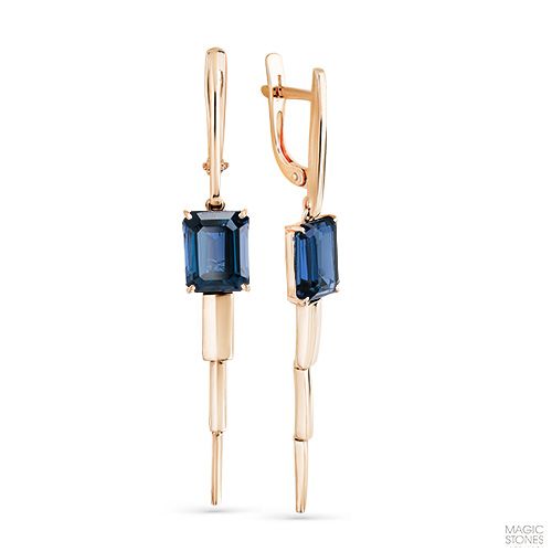 Сапфир каталог товаров Серьги из золота с топазом