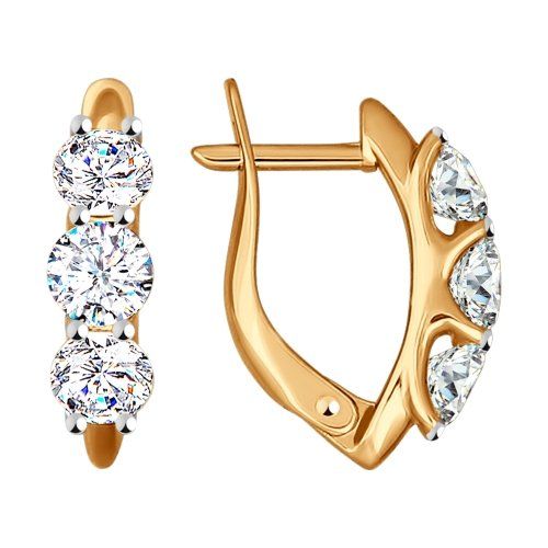 Сапфир каталог товаров Серьги из золота с фианитом