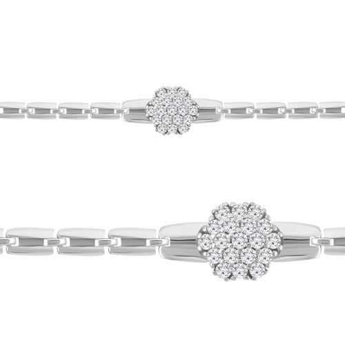 Сапфир каталог товаров Браслет женский из серебра с фианитом