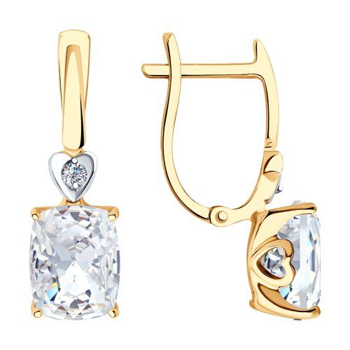 Сапфир каталог товаров Серьги из золота с сваровски