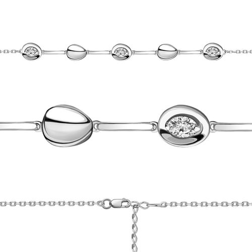 Сапфир каталог товаров Браслет женский из серебра с фианитом
