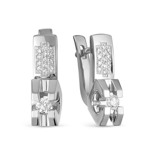 Сапфир каталог товаров Серьги из белого золота с бриллиантом