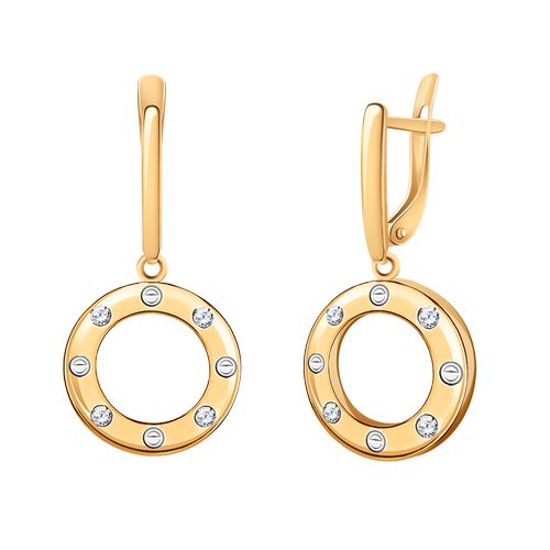 Сапфир каталог товаров Серьги из золота с фианитом