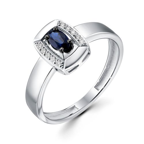 Сапфир каталог товаров Кольцо из белого золота с бриллиантом, сапфиром