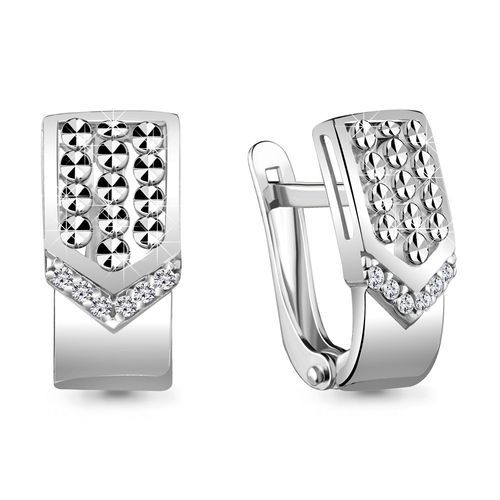 Сапфир каталог товаров Серьги из серебра с фианитом