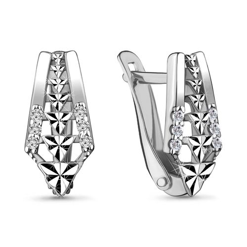 Сапфир каталог товаров Серьги из серебра с фианитом