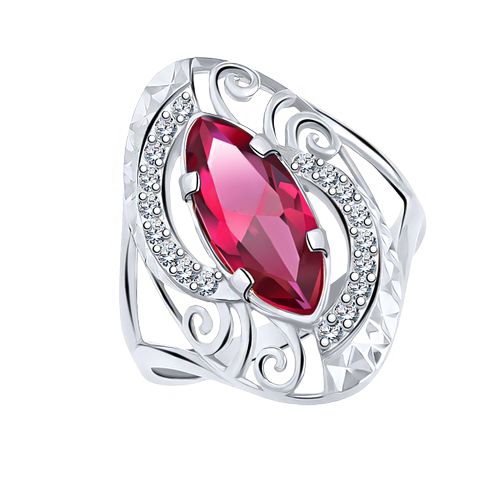 Сапфир каталог товаров Кольцо из серебра с фианитом