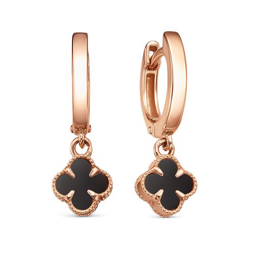 Сапфир каталог товаров Серьги из золота с ониксом