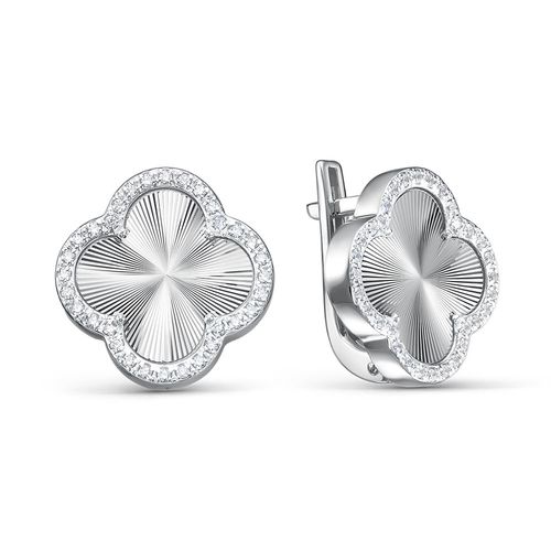 Сапфир каталог товаров Серьги из серебра с фианитом