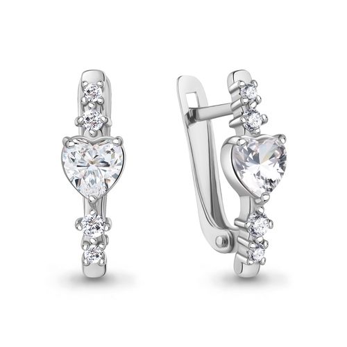 Сапфир каталог товаров Серьги из серебра с фианитом