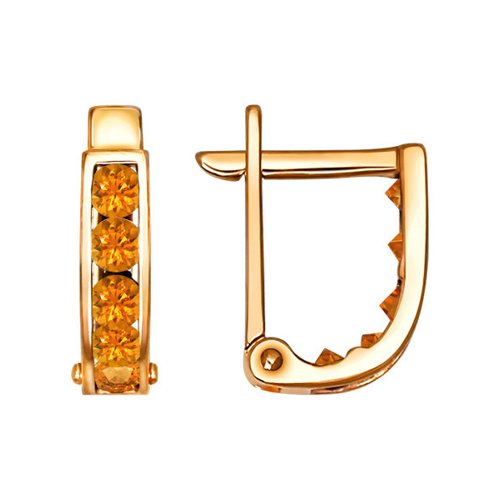 Сапфир каталог товаров Серьги детские из золота с фианитом