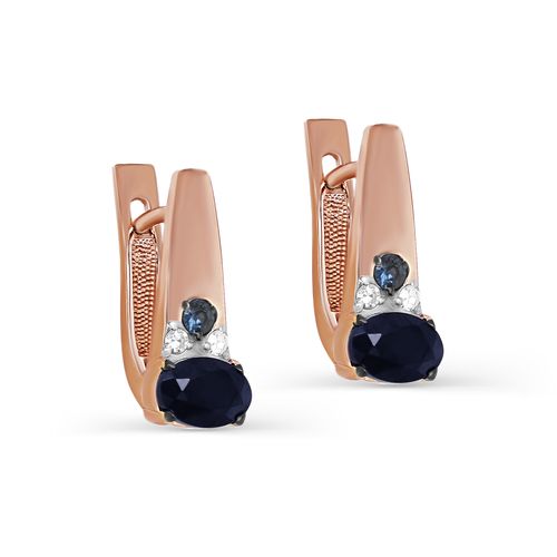 Сапфир каталог товаров Серьги из золота с бриллиантом, сапфиром