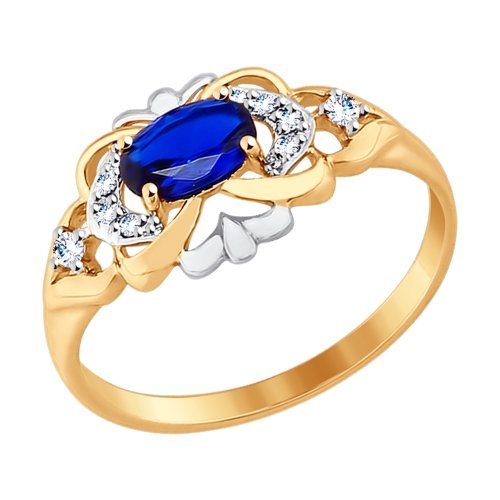 Сапфир каталог товаров Кольцо из золота с фианитом