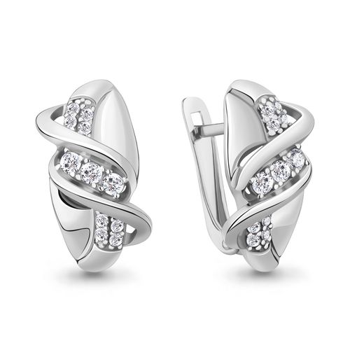 Сапфир каталог товаров Серьги из серебра с фианитом