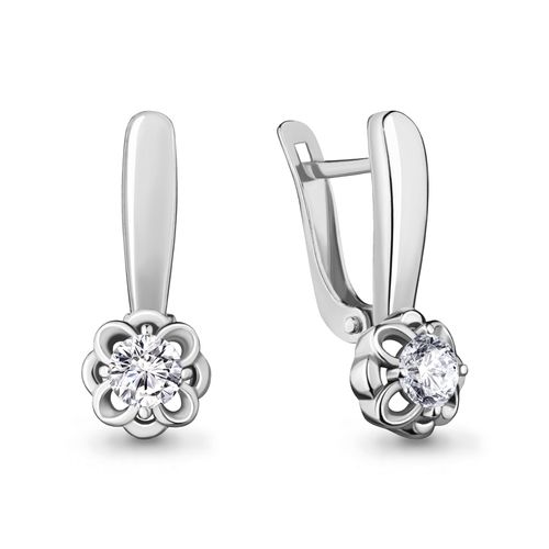 Сапфир каталог товаров Серьги из серебра с фианитом