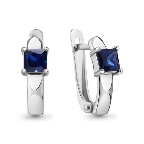 Сапфир каталог товаров Серьги из серебра с сапфиром