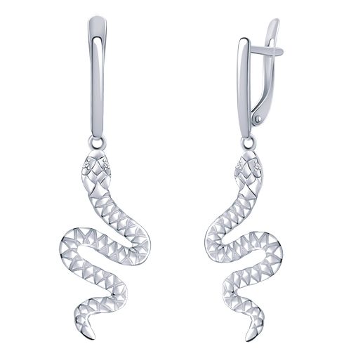 Сапфир каталог товаров Серьги из серебра с фианитом