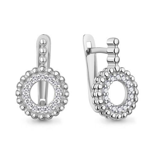 Сапфир каталог товаров Серьги из серебра с фианитом