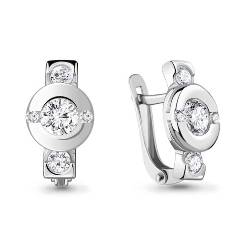 Сапфир каталог товаров Серьги из серебра с фианитом