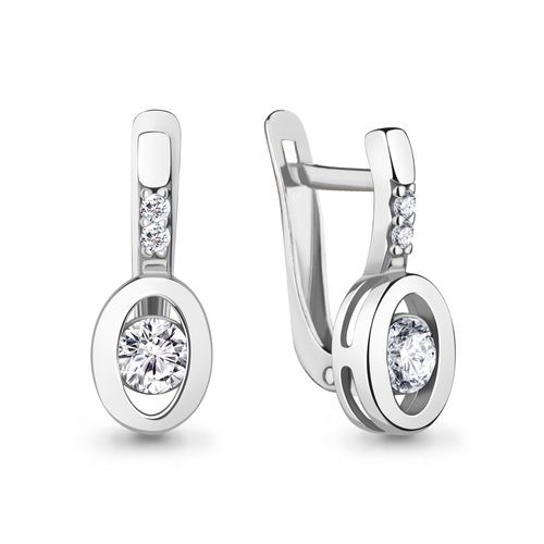 Сапфир каталог товаров Серьги из серебра с фианитом