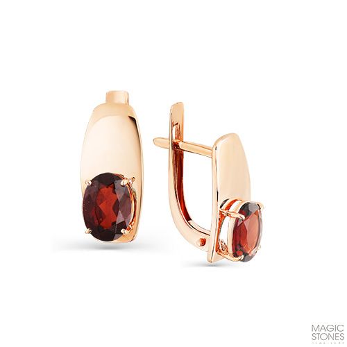 Сапфир каталог товаров Серьги из золота с гранатом