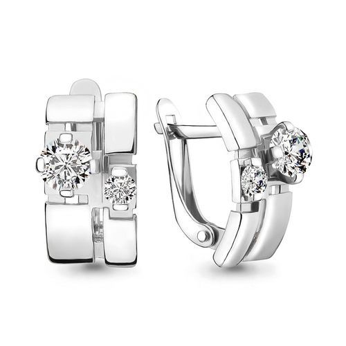 Сапфир каталог товаров Серьги из серебра с фианитом