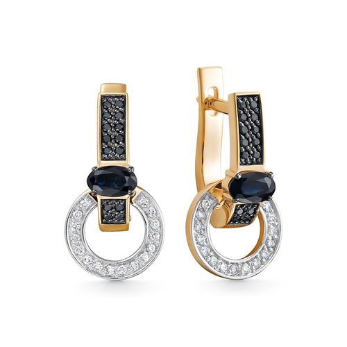Сапфир каталог товаров Серьги из золота с бриллиантом, сапфиром