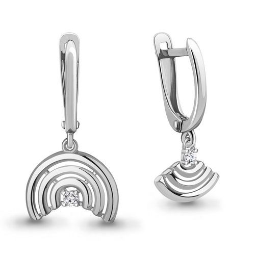 Сапфир каталог товаров Серьги из серебра с фианитом