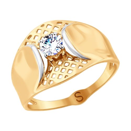 Сапфир каталог товаров Кольцо из золота с фианитом