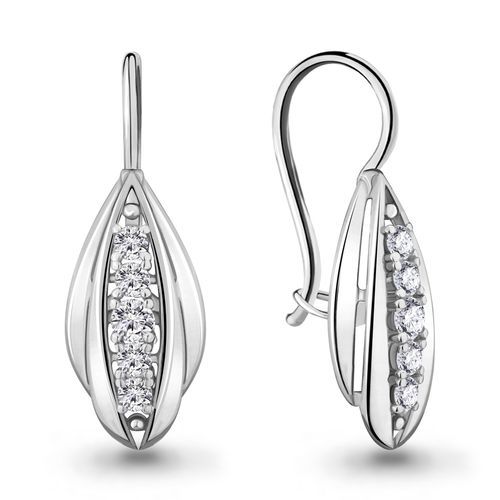 Сапфир каталог товаров Серьги из серебра с фианитом