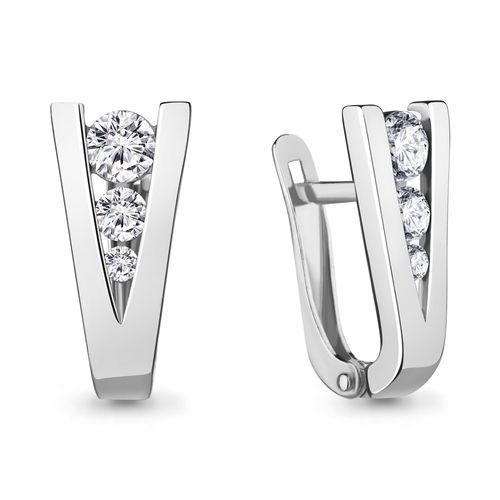 Сапфир каталог товаров Серьги из серебра с фианитом