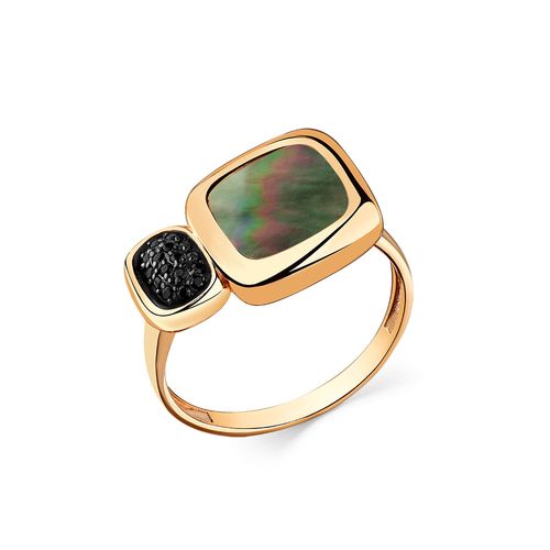 Сапфир каталог товаров Кольцо с фианитом, перламутром