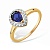 Сапфир каталог товаров Кольцо из золота с бриллиантом, сапфиром