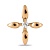 Сапфир каталог товаров Подвеска крест из золота с фианитом