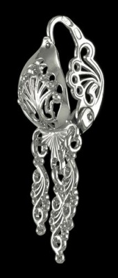 Сапфир каталог товаров Серьги Якутия из серебра 