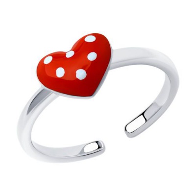 Сапфир каталог товаров Кольцо детское из серебра с эмалью 